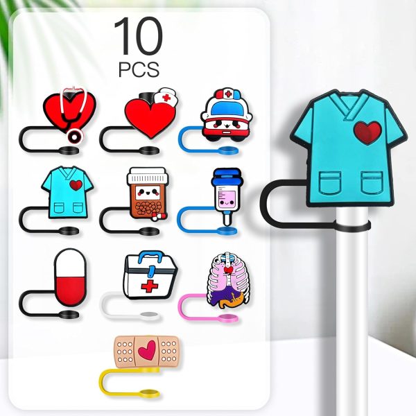 10Pcs Nurse Straw Cover Cup for Tumbler Cup,10mm Medical Drinking Straw - Image 3