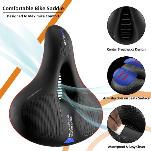 ROCKBROS Bike Seat Comfort Bike Saddle Mountain Bicycle Accessories for Men - Image 3