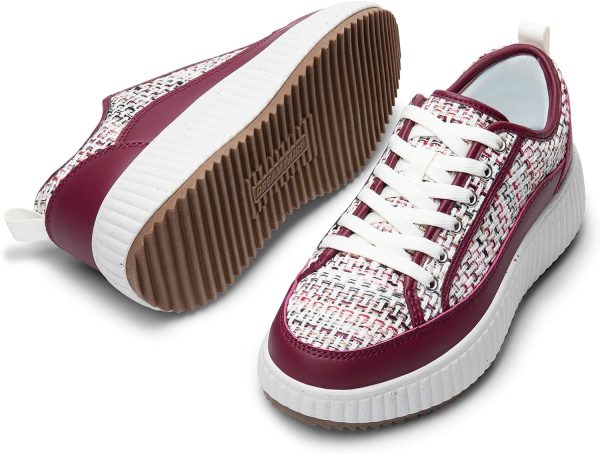 DREAM PAIRS Women Chunky City Tweed Comfortable Casual Platform Fashion - Image 4