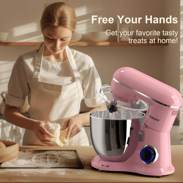 3-IN-1 Electric Stand Mixer, 6QT Bowl 10-Speed Kitchen Mixer, Household - Image 6