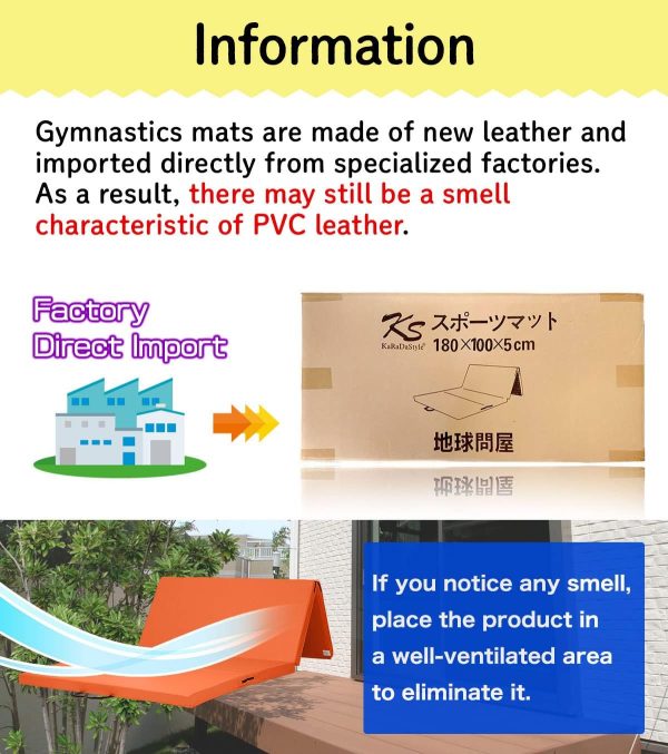 Gymnastics Mat Folding Stretch Mats 71"x39"x2" Exercise Muscle Training - Image 8