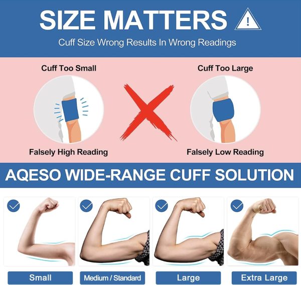 Full-Size Blood Pressure Replacement Cuffs - 5.9-9.5 & 9-21 Inches, Fit - Image 4