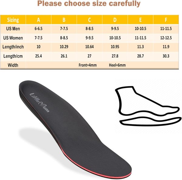 Plantar Fasciitis Insoles, Ideal for High Arches or Canvas Foot,Orthotic - Image 6