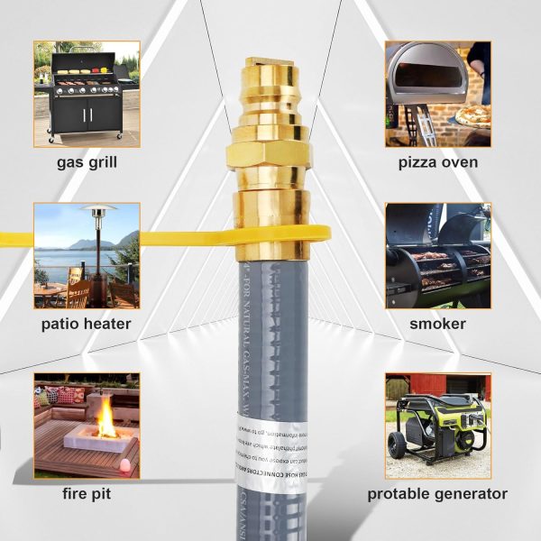 50FT 3/4" ID Natural Gas Hose with Quick Connect 3/4" ID Natural Gas Hose - Image 3