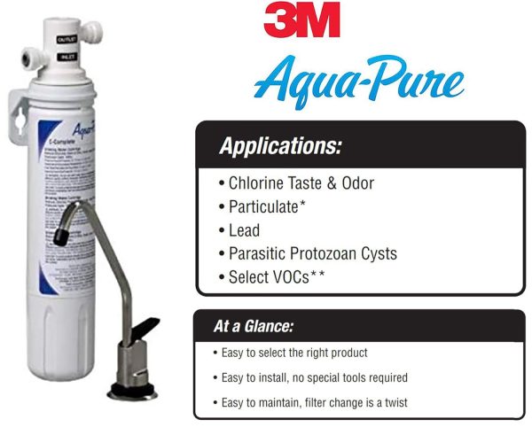 3M Aqua-Pure Under Sink Dedicated Faucet Water Filter Cartridge APEasy - Image 4