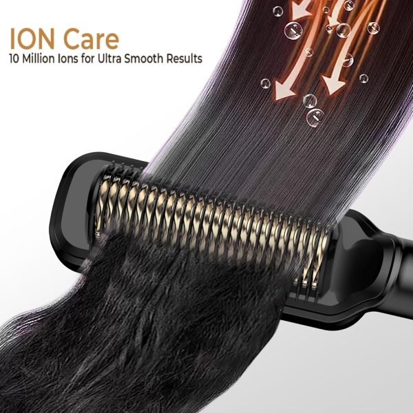 Hair Straightener Brush with Ceramic Coating, Hair Straightener Comb 6 - Image 6