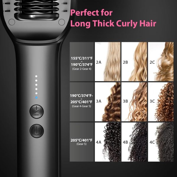 Hair Straightener Brush, Umitec Hot Straightening Comb Thermal Brush for - Image 4