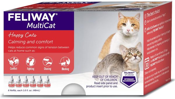 FELIWAY MultiCat Calming Pheromone, 30 Day Refill - 6 Pack - Image 2
