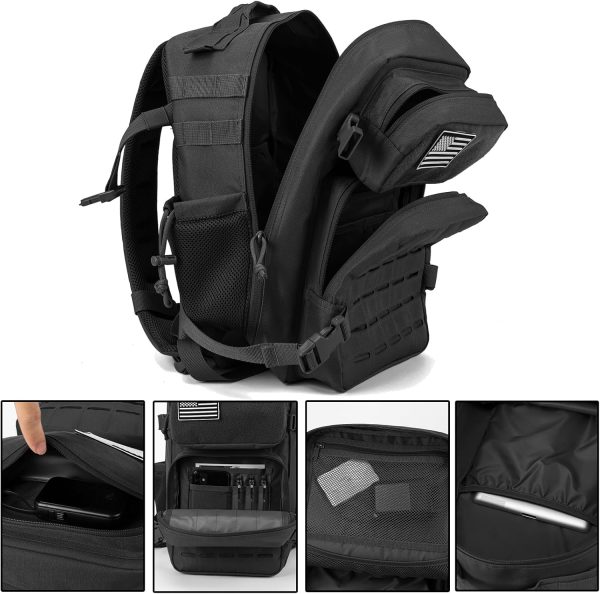 QT&QY 25L/35L/45L Military Tactical Backpack For Men Molle Daypack 3 Day - Image 5