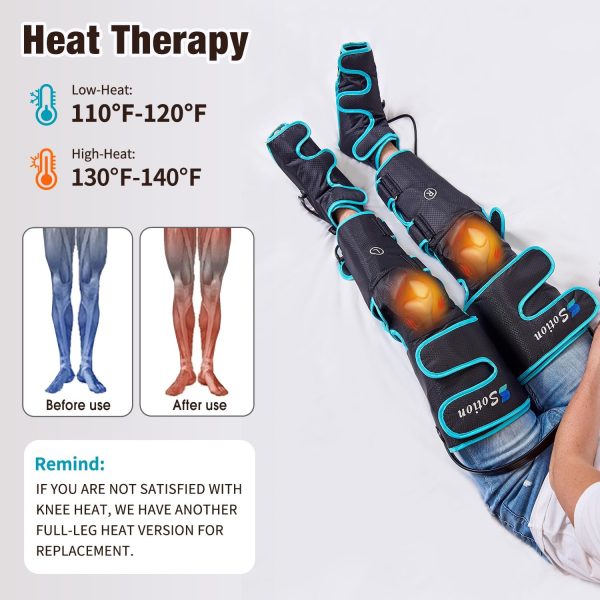 Sotion Leg Massager with Heat and Compression for Circulation & Recovery, - Image 5