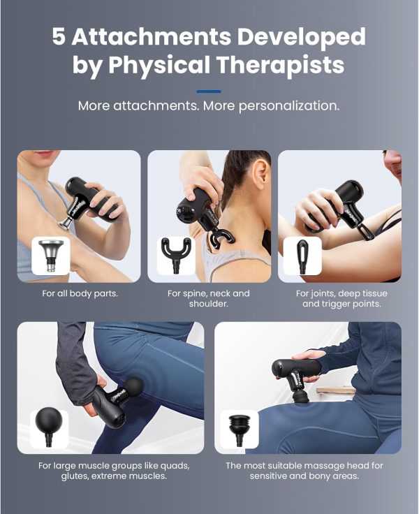 BOB AND BRAD Q2 Max Mini Massage Gun with Metal Head, Pocket-Sized Deep - Image 7