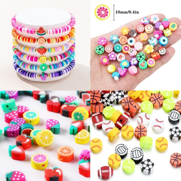 1000PCS Polymer Clay Beads Bracelet Making kit, 24 Style Cute Fun Beads - Image 7