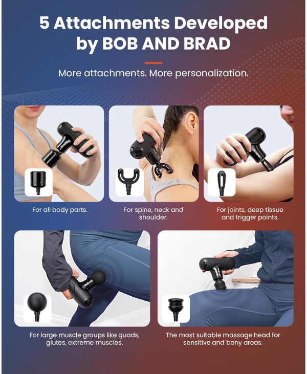 BOB AND BRAD Q2 Pro Mini Massage Gun with Heat and Cold Head,Pocket-Sized - Image 7