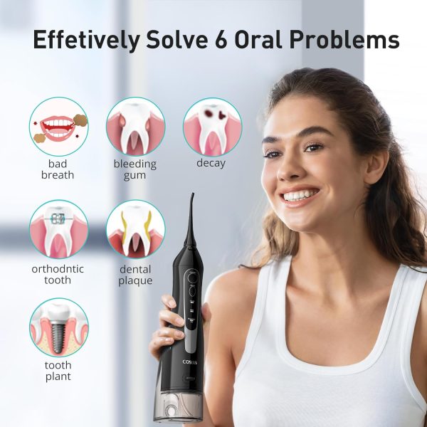 COSLUS Water Dental Flosser Teeth Pick: Portable Cordless Oral Irrigator - Image 7