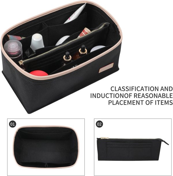 Doxo Purse Organizer Insert & Base Shaper 2pc Set, Felt Handbag Bag Fit LV - Image 3
