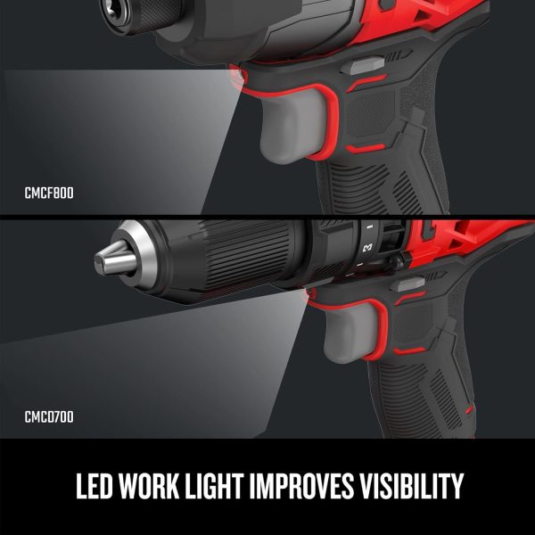 CRAFTSMAN V20 MAX Cordless Drill and Impact Driver, Power Tool Combo Kit - Image 6