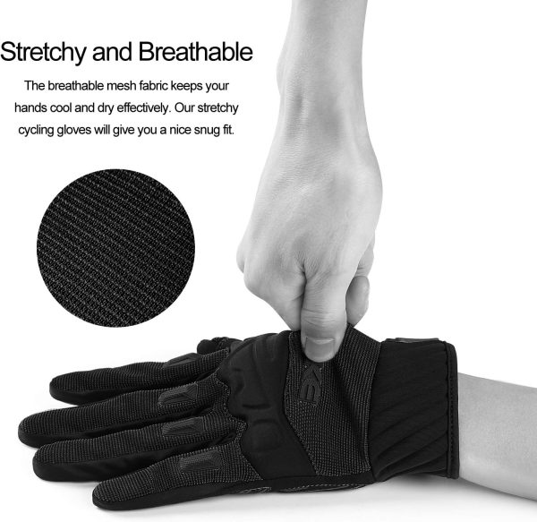 INBIKE Mountain Bike Gloves for Men Knuckle Guard Padded Men's Cycling - Image 8