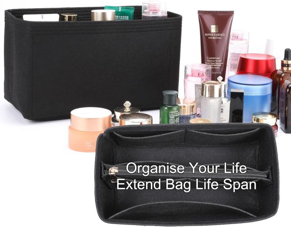 Doxo Purse Organizer Insert & Base Shaper Combination,Felt Bag Organizer - Image 2