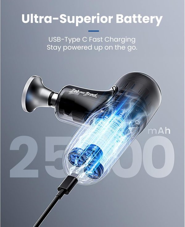 BOB AND BRAD Q2 Max Mini Massage Gun with Metal Head, Pocket-Sized Deep - Image 6