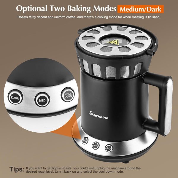 HOMOKUS Coffee Roaster Machine for Home Use - Two Baking Modes (Med and - Image 5
