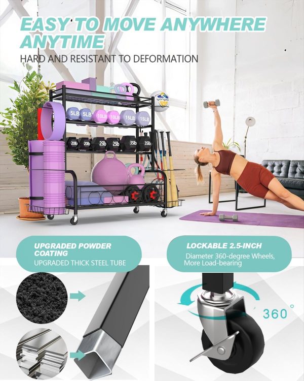 Dumbbell Rack, Weight Rack for Home Gym Dumbbells, Weight Storage Racks for - Image 5