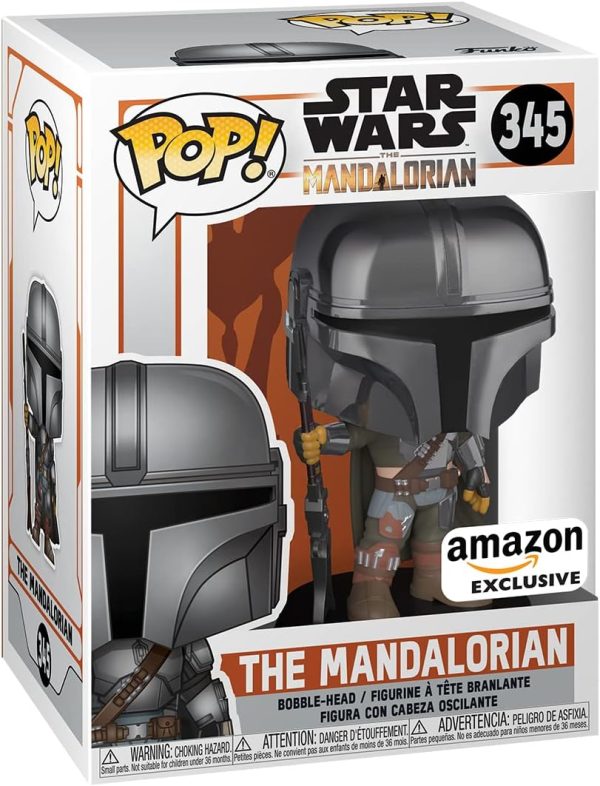 Funko Pop! Star Wars: The Mandalorian - Mandalorian (Chrome), Amazon - Image 2