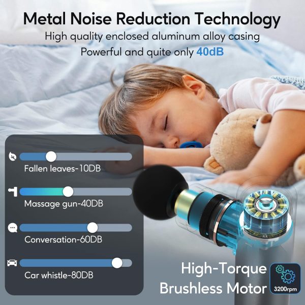 arboleaf Mini Massage Gun, Percussion Deep Tissues Muscle Massager, - Image 6