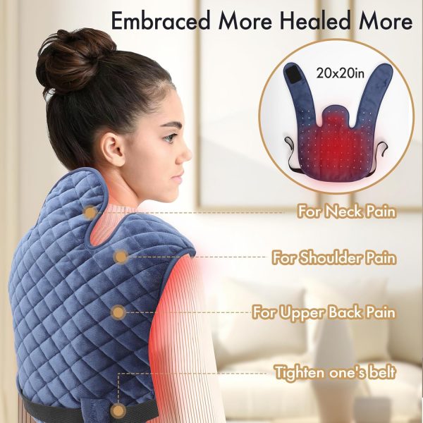 Heating Pad with Red Light Therapy: 2 in 1 Wearable RLT Heating Pad for - Image 2