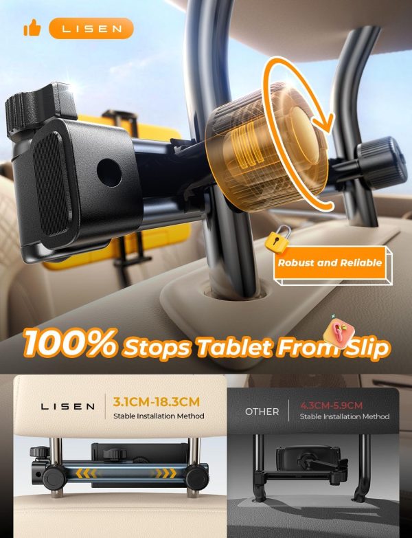 LISEN for iPad Holder for Car Accessories for Women Travel Gift, Tablet - Image 8