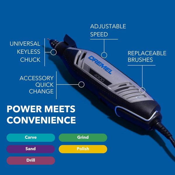Dremel 4300-5/40 High Performance Rotary Tool Kit with LED Light- 5 - Image 3