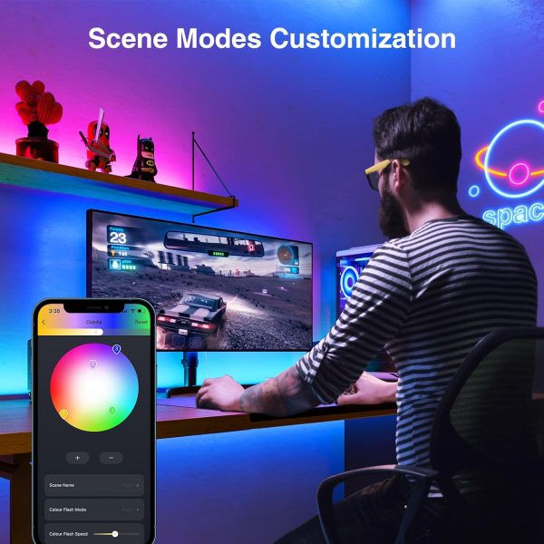 GHome Smart SL1 TV LED Backlight, Smart WiFi Strip Light Compatible with - Image 5