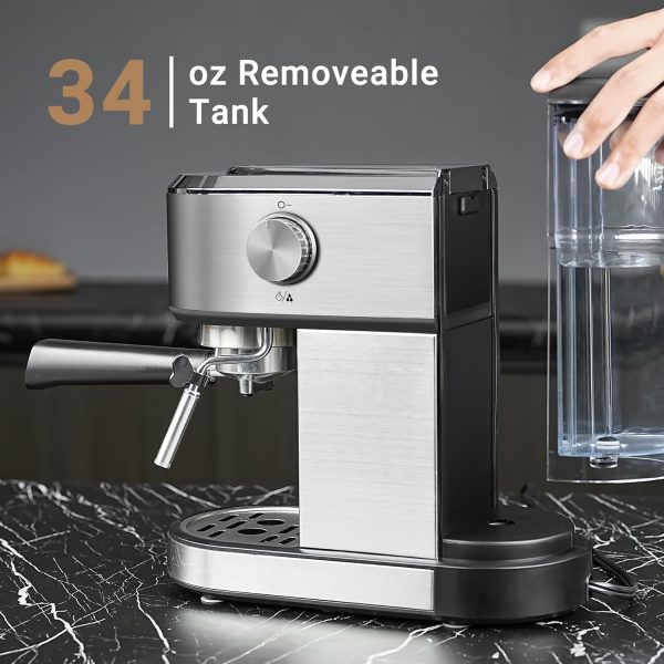 amzchef Espresso Machine with 20 Bar, Professional Espresso Maker with Milk - Image 7