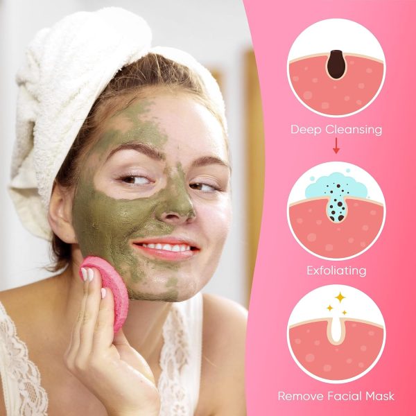 50-Count Compressed Facial Sponges for Daily Facial Cleansing and - Image 6