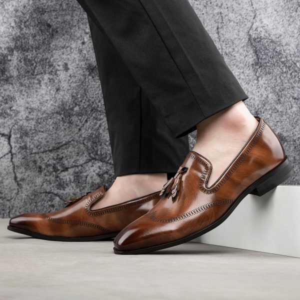 Meijiana Men's Loafers Mens Classic Loafers Dress Shoes Loafers for Men - Image 6