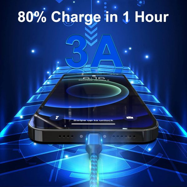6Pack(3/3/6/6/6/10 FT)[Apple MFi Certified] iPhone Charger Long Lightning - Image 3