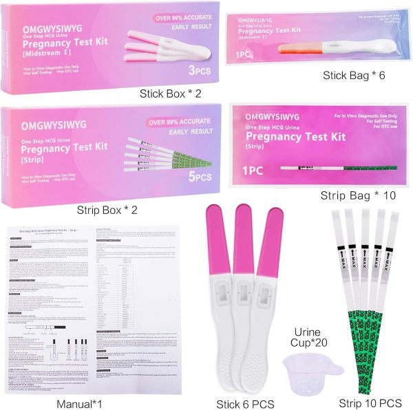 Early Detection Pregnancy Test Set Combo Pack 16 Counts, Hcg Test Sticks - Image 7