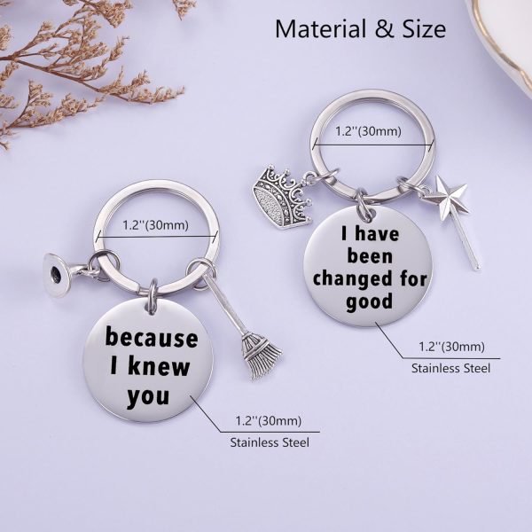 Ralukiia Wicked Inspired BFF Keychain Set for 2, Elphaba and Glinda Best - Image 4