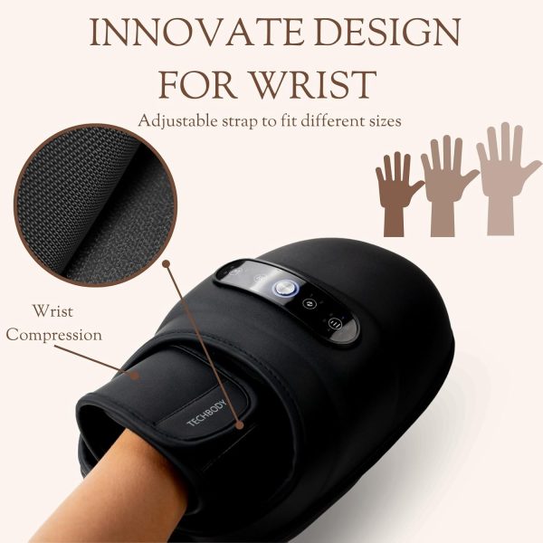 Hand Massager with Heat and Compression for Arthritis and Tunnel, Finger - Image 3