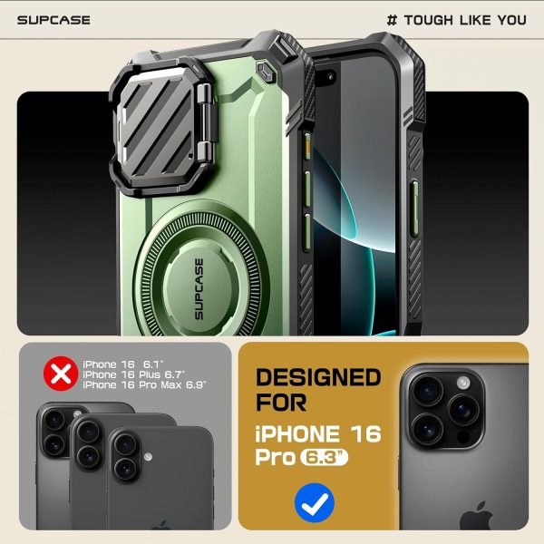 SUPCASE for iPhone 16 Pro Case 6.3'' 2024 with Camera Cover Stand (UBMag - Image 2