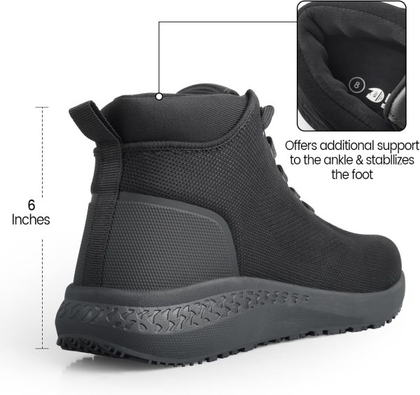 Non Slip Mens Boots Slip Resistant Work Shoes for Men Restaurant Food - Image 6