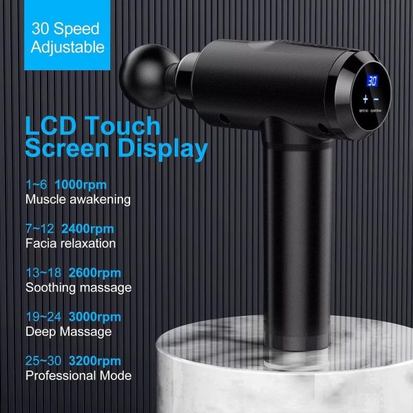 Massage Gun Deep Tissue Percussion Handheld Body Back Muscle Massager with - Image 4