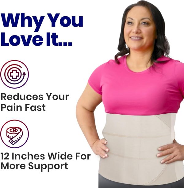 Abdominal Binder Post Surgery Tummy Tuck | Postpartum Belly Band Wrap | - Image 3
