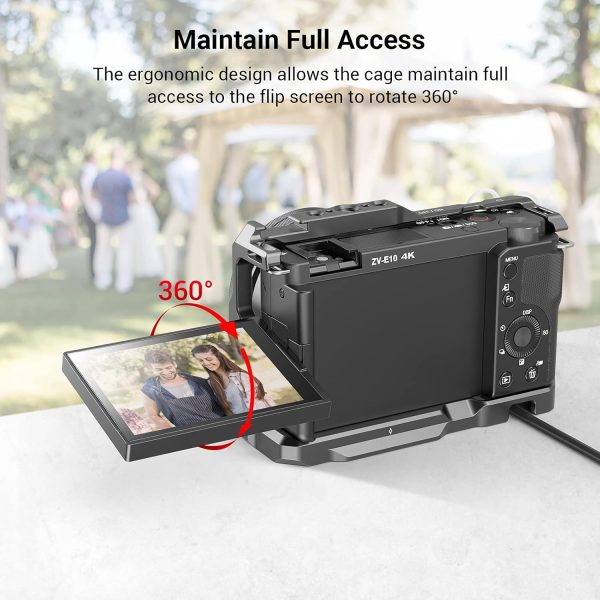 SMALLRIG ZV-E10 Cage with Silicone Handle and Built-in Threaded Holes, Cold - Image 5