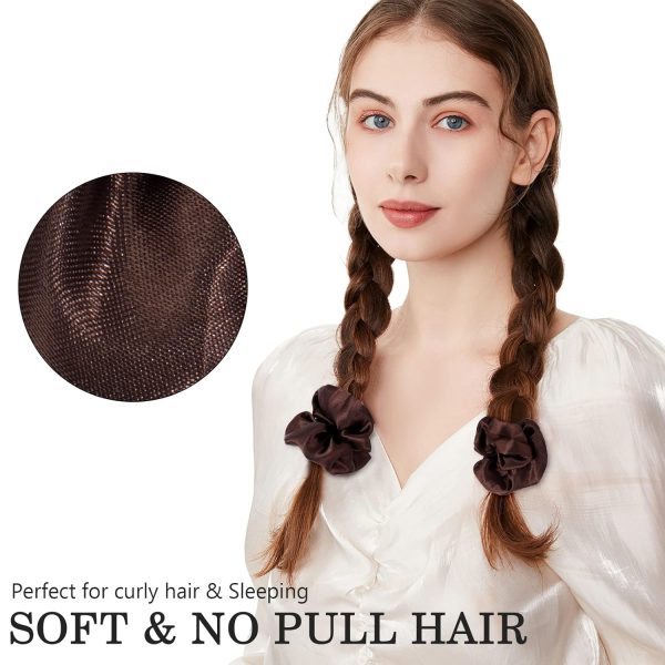 Satin Scrunchies for Women Girls 60 Pack, Satin Silk Scrunchies for Hair - Image 3