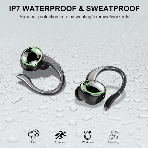 Wireless Earbuds Sports, Bluetooth 5.4 Headphones, 50H Playback Over-Ear - Image 4