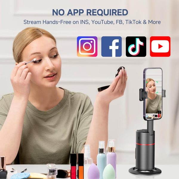 Auto Face Tracking Tripod, No App, Smart Shooting Phone Holder with Remote, - Image 8