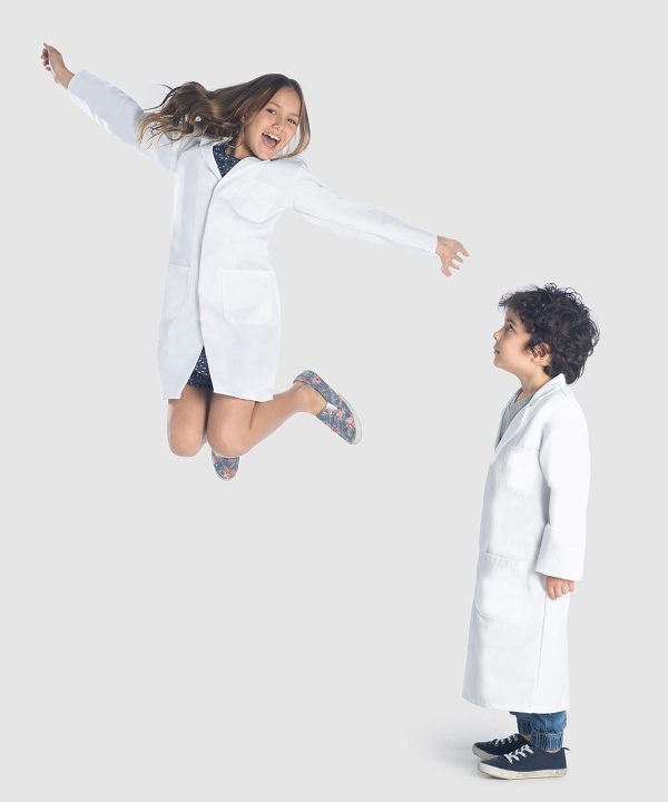 Dr. James Premium Unisex Lab Coat for Kids, Multiple Pockets, Classic Fit, - Image 4