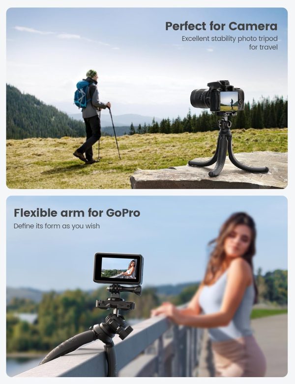Lamicall Tripod for iPhone - 3 in 1 Flexible Phone Tripod with Wireless - Image 4
