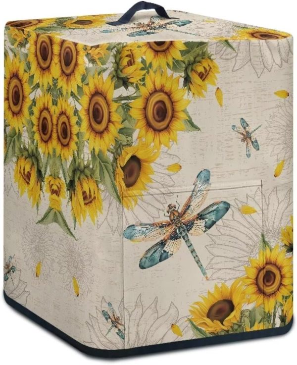 Cozeyat Sunflower Dragonfly Air Fryer Dust Cover Kitchen Cooker Dust - Image 2