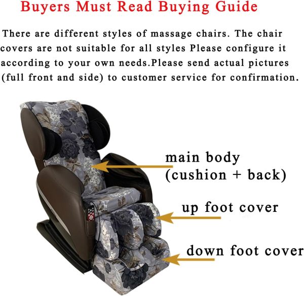 Massage Chair Cover Full Body Shiatsu Zero Gravity,Massage Chair Cover Soft - Image 3